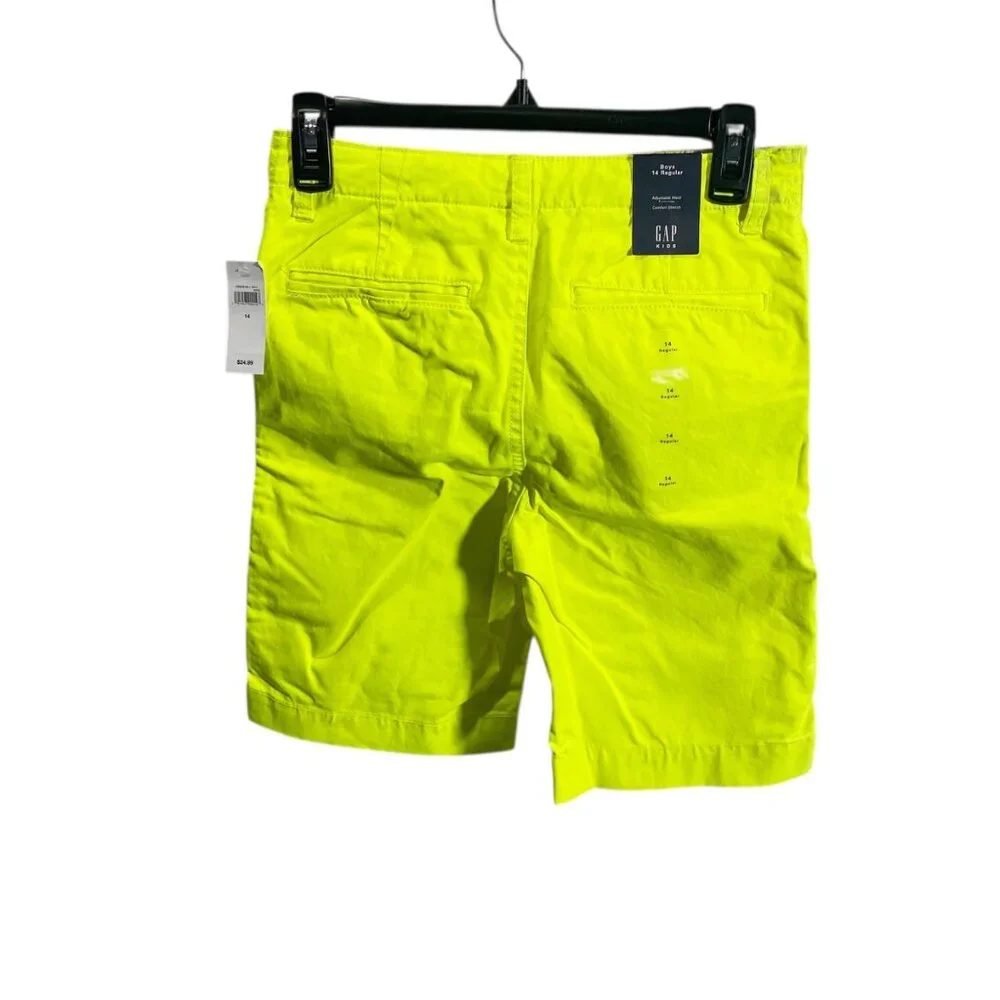 Gap Kids Boys Size 14 Adjustable‎ Waist Neon Yellow Shorts New